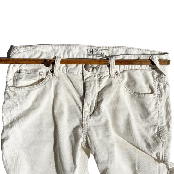 Free People Corduroy Pants Fine Whale Line Ankle Jeans - Picture 10 of 14